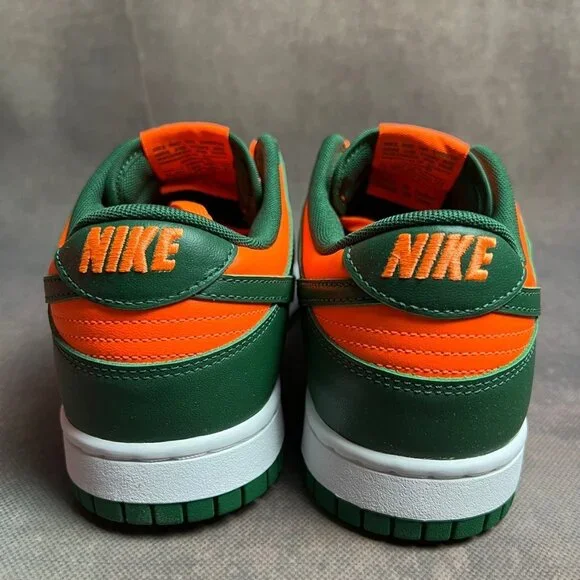 Nike Dunk Low Retro Miami Hurricanes Men's Size 8.5 - Picture 6 of 12